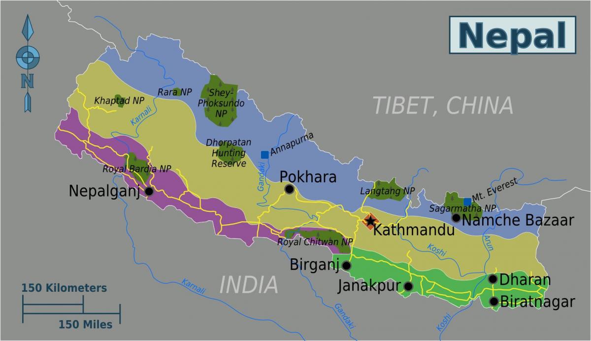 mt everest nepal mapa