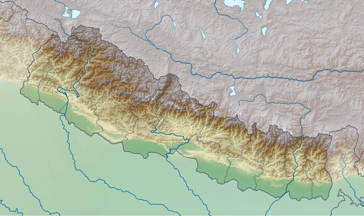 Mapa fisikoa nepal