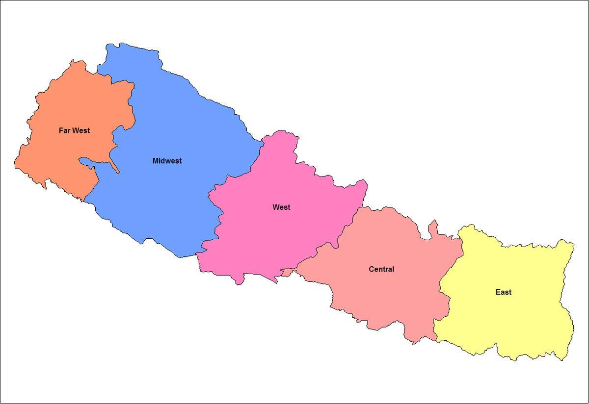 mapa ekialdeko eskualdeko garapen nepal