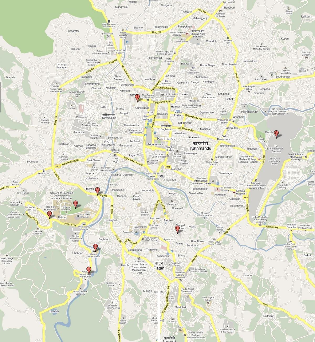 Mapa ktm nepal