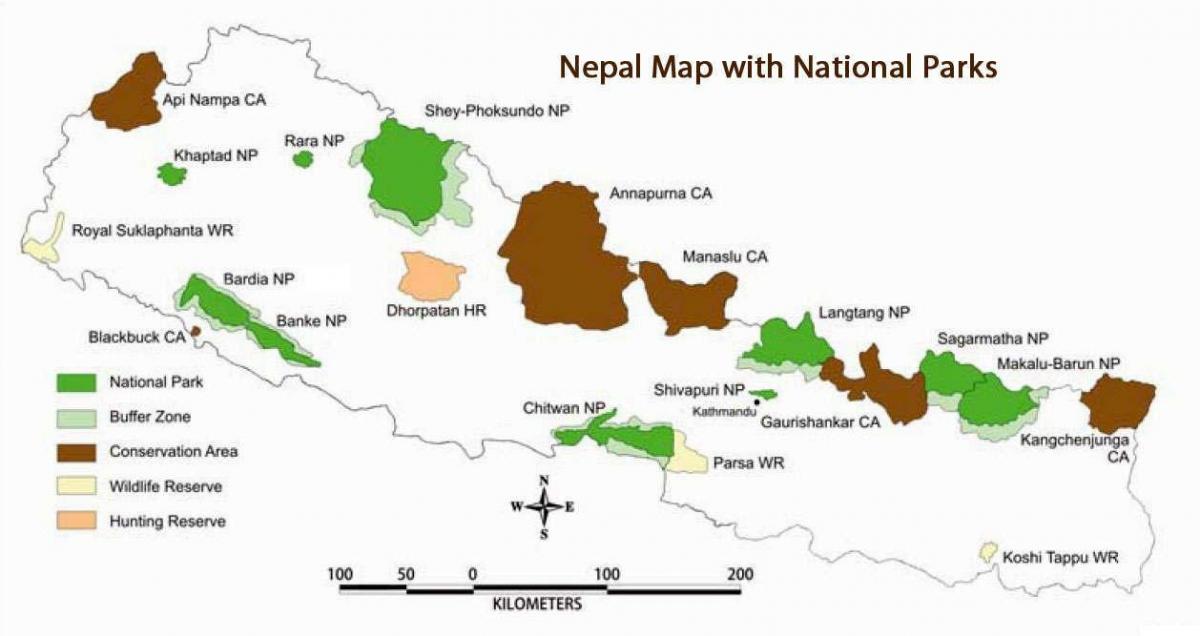 Mapa nepal batera parke nazionala