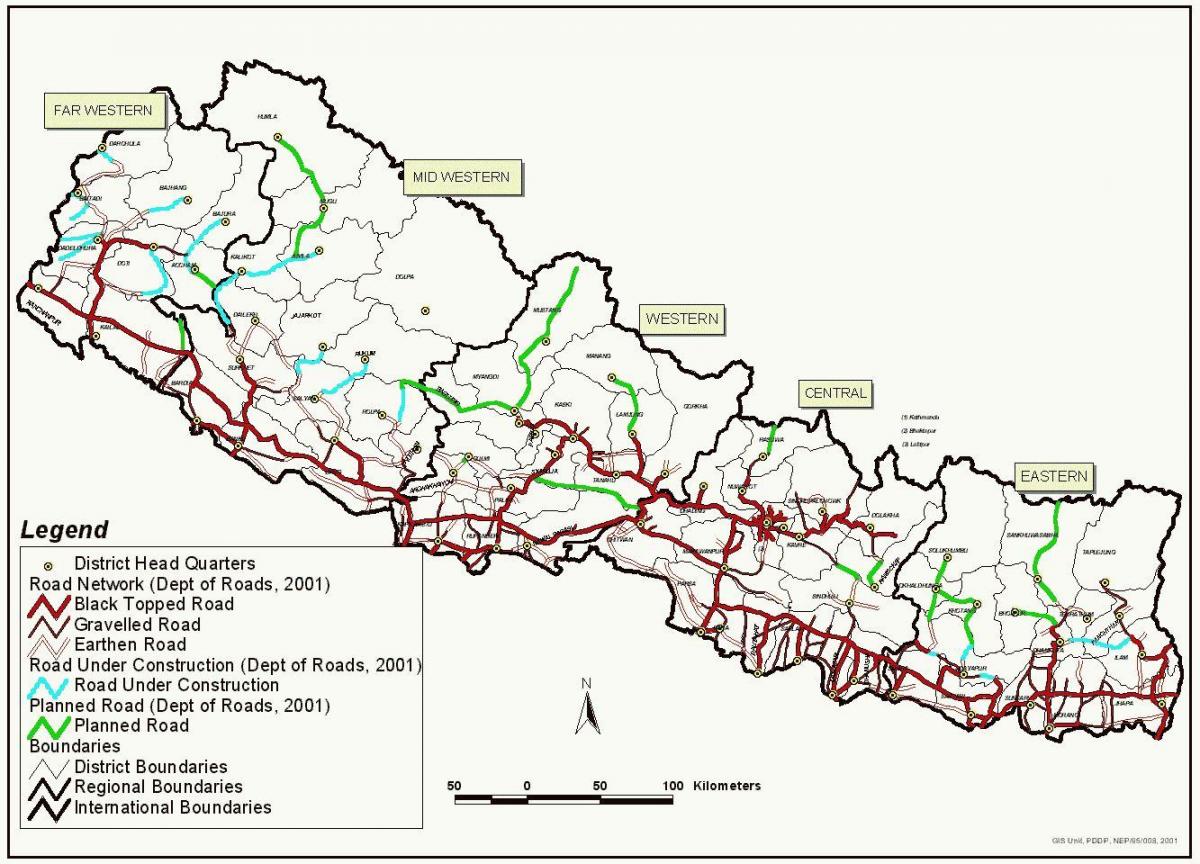 Mapa nepal fast track errepidea