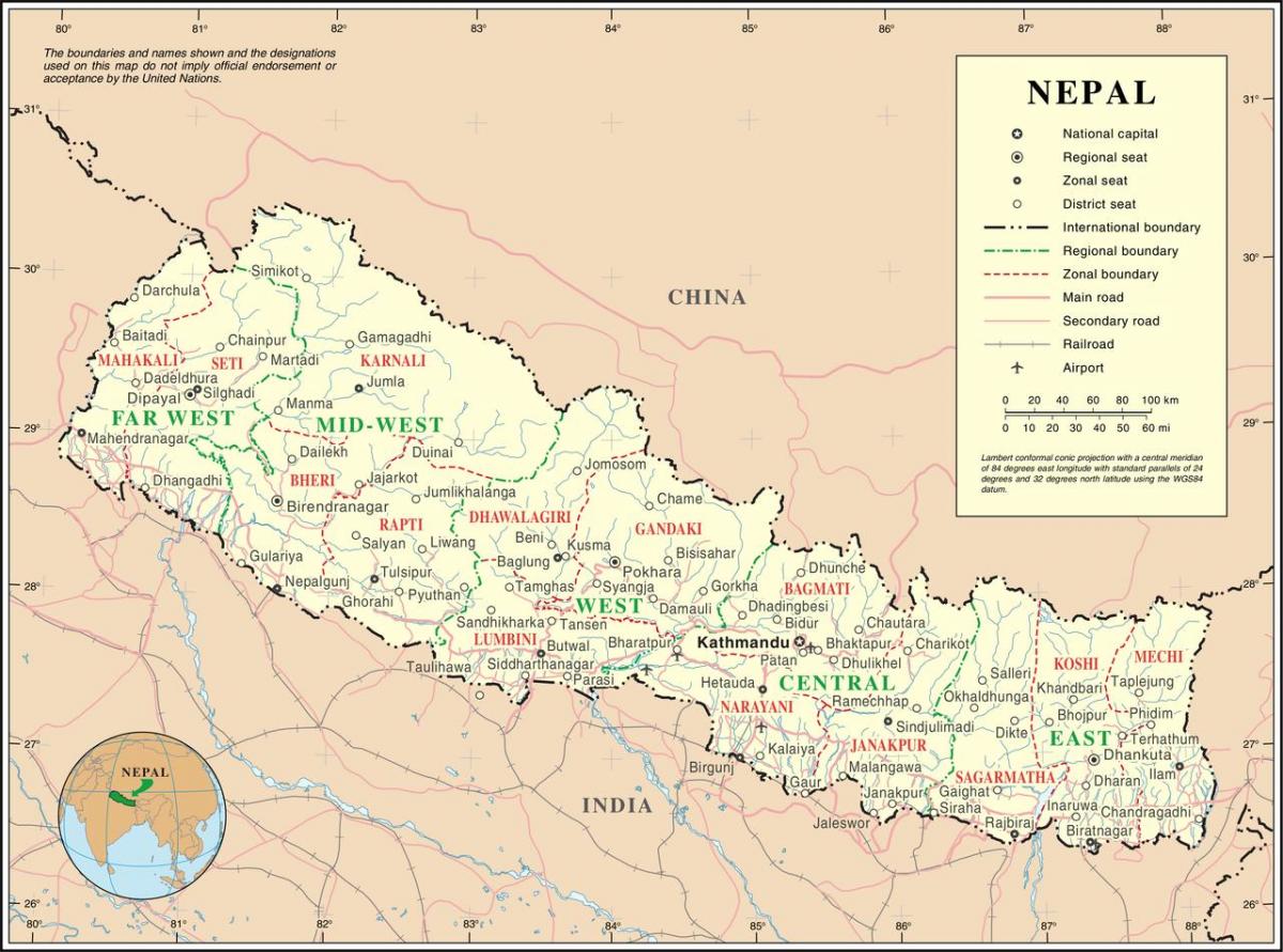 trenbide-mapa nepal