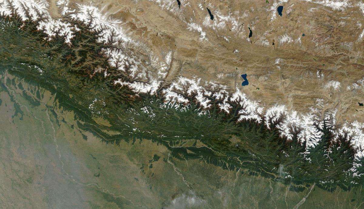 Mapa satelite nepal bizi