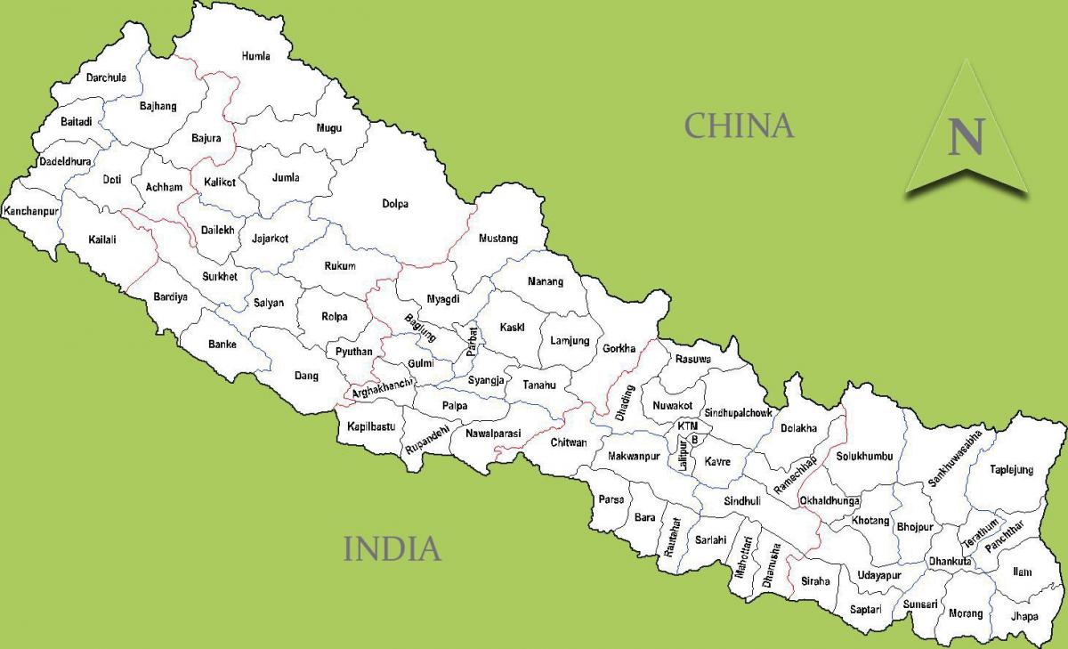 nepal mapa hiri