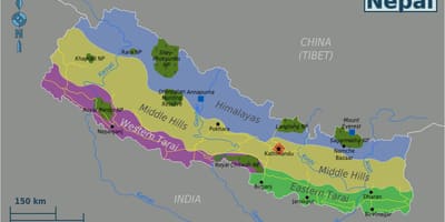 Mapa jatorrizko nepal