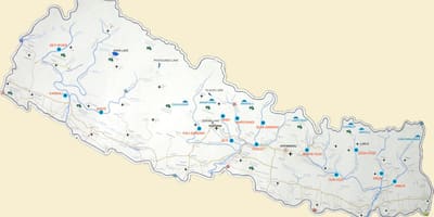 Mapa nepal laku