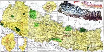 Errepide mapa nepal distantzia