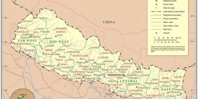 India nepal mugan errepide mapa