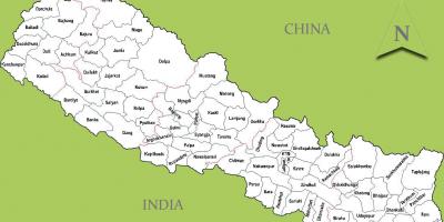 Nepal mapa hiri