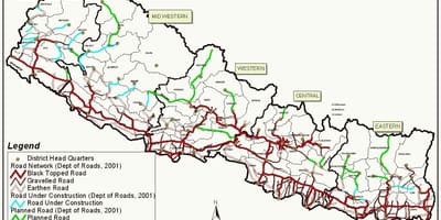Mapa nepal ibilbidea