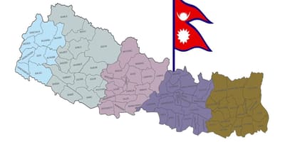 Mapa nepal batera bandera