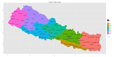 Mapa nepal zazpi states