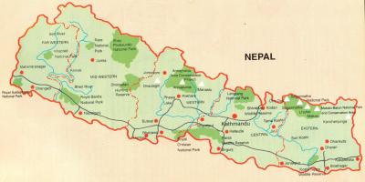 Nepal turismo mapa free
