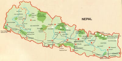 Mapa turistikoa pokhara nepal